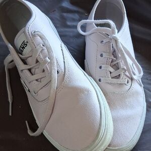 Vans White Low-Top Canvas Sneakers